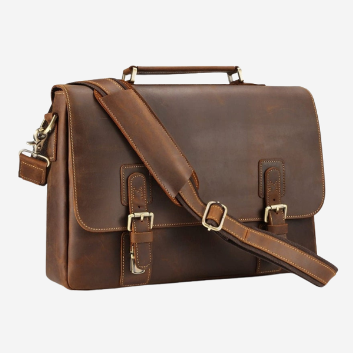 Full Grain Leather Messenger Bag. Leather Laptop Bag – Shadesofcraft.com